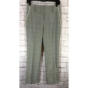 Talbots Glen Plaid Southampton Straight Leg Pants with Piping Womens Size 2 NEW